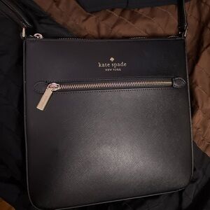 Kate Spade Black Leather Messenger Bag
